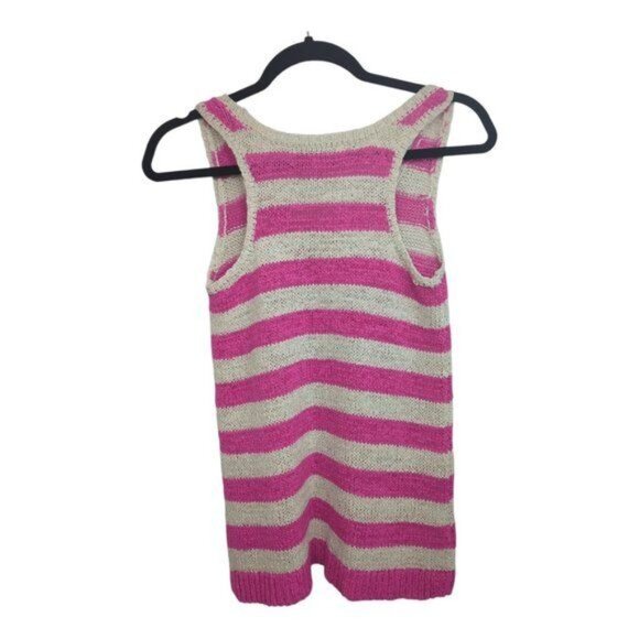 Ann Taylor‎ LOFT Striped Knit Racerback Tank Size Small Shell - Picture 2 of 4